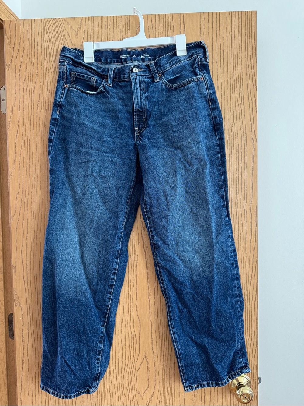 Old Navy Women’s Stretch Dark Blue High-Rise Loose Jeans